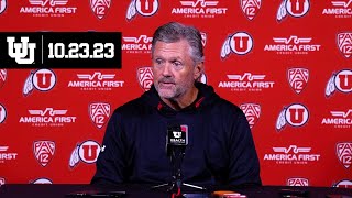 Kyle Whittingham  Utah Football Press Conference 102323 [upl. by Esor]