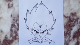 How To Draw Vegeta Step By Step  Vegeta From Dragon Ball  Easy Drawing Tutorials For Beginners [upl. by Thelma]