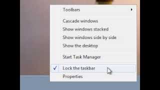 lock the taskbar [upl. by Francyne]