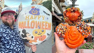 Disney’s Magic Kingdom Halloween  NEW Spooky Food amp Riding 4 Rides In 1 Hour  Walt Disney World [upl. by Kral]