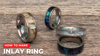 How to Make an Inlay Ring on a Woodturning Lathe [upl. by Bolte]