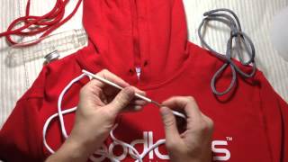 How To Restring Your Hoodie The Fastest  hoodlaces® [upl. by Gass]