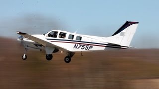 Beechcraft Baron 58 N755P at Robertson Airport [upl. by Edieh]