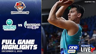 Phoenix vs Converge highlights  PBA Season 48 Commissioners Cup  Dec 2 2023 [upl. by Lehman959]