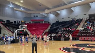 Skiatook’s Jaiden Hilton sinks clinching FTs before Oologah’s Kailee Seaba makes a halfcourt [upl. by Anyah960]