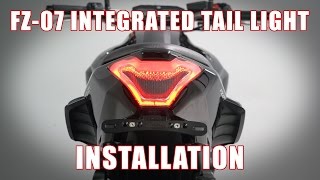 How to install Integrated Tail Light on a 20132017 Yamaha FZ07  MT07 by TST Industries [upl. by Yddet]