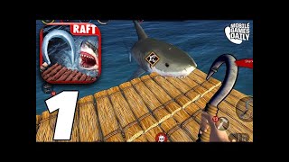 RAFT SURVIVAL OCEAN NOMAD  Building A Shelter  Gameplay Walkthrough [upl. by Ahsik362]