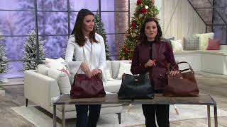 Tignanello Embossed Leather Triple Entry Astor Shopper on QVC [upl. by Nileak]