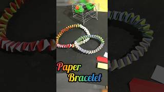 bracelet with paper easy paper craft ideas diy shorts shortsfeed craft [upl. by Narba]