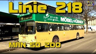 Busfahrt Linie 218 in Berlin im MAN SD 85 24032013 [upl. by Calva818]