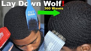 How to Lay Down your Wolf with Nappy Hair for 360 Waves [upl. by Hera647]