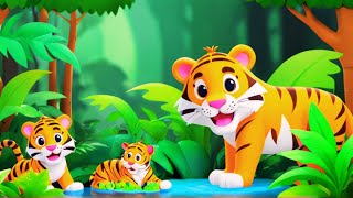 Tiger Tales A Wild Safari for Kids  The Tiger Song  Nursery rhymes amp Kids Song [upl. by Richers]