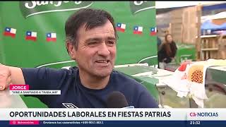 BUENAS OPORTUNIDADES LABORALES Los chilenos que trabajan en Fiestas Patrias  CHV Noticias [upl. by Whiteley133]