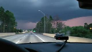 Driving headon into a Severe Thunderstorm near Orlando FL Sanford April 6 2019 [upl. by Nylanna991]