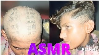 ASMR DARTY HAIR CUTT  CUTE BOY HAIR CUTT BUT OLD BARBER  ASMR FOji [upl. by Hajar320]