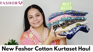 New Fashor Kurtaset Haul  Cotton Kurtaset For CollegeOffice wear  Stylingtipswithvagisha fashor [upl. by Alrzc]