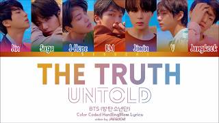 BTS  The Truth Untold Feat Steve Aoki Color Coded Lyrics EngRomHan [upl. by Lind239]