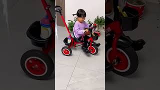 Childrens tricycle bicycle very practical dual basket design baby cutebaby tricycle [upl. by Dorfman]