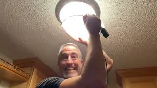 How to Remove a Stuck Twist on Glass Shade from a Dome Light Fixture [upl. by Aenahs]