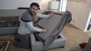 Slipcover Hack  How To Inexpensively Cover a Sofa  No Sew [upl. by Attaynek]