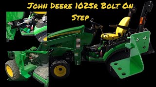 John Deere 1025r Step Installation [upl. by Aihsemek]