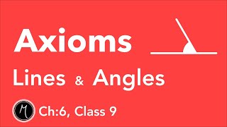 Class 9  Chapter 6  Axiom 61 62 63 64  Axioms and Definitions from Lines and Angles [upl. by Anali]