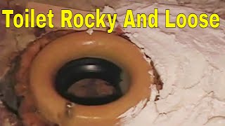 Rocky And Loose Toilet 2 of 2 How To Plumbing [upl. by Eelnayr147]