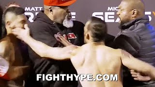 SHANNON BRIGGS amp RAMPAGE JACKSON NEARLY BRAWL AS TEAM BOXING GETS SLAPPED DURING WEIGHIN SCUFFLE [upl. by Tarrah863]