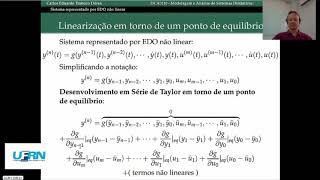 Linearizacão de modelos de sistemas dinâmicos [upl. by Smoot]