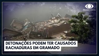 Detonações podem ter causados rachaduras em Gramado RS  Jornal da Band [upl. by Xanthe342]