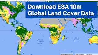 Download ESA Global Land Cover Data for 2020 at 10m resolution in Google Earth Engine [upl. by Eidac]