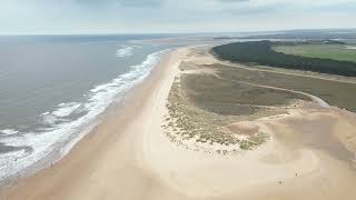 HOLKHAM BEACH NORFOLK  APRIL 2023  DRONE WITH A VIEW  4K DRONE FOOTAGE [upl. by Ardnua52]