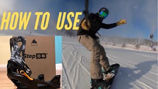 How To Use Burton Step Ons  Getting In and Out [upl. by Vyner]