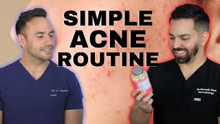 SIMPLE ACNE ROUTINE FROM A DERMATOLOGIST  Doctorly Routines [upl. by Helsell]