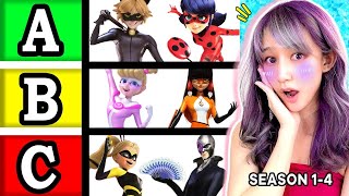 RANKING ALL MIRACULOUS TRANSFORMATIONS amp OUTFITS Seasons 1 4  Tales of Ladybug and Cat Noir [upl. by Htiek]