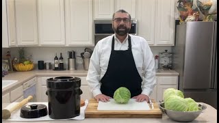 How to make Sauerkraut in a crock [upl. by Seaden]