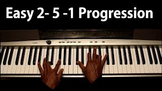 251 iiVI CHORD PROGRESSION FOR PIANO  Easy right hand [upl. by Denten]