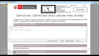 COMO SACAR MIS ANTECEDENTE POLICIALES PENALES GRATIS  CERTIJOVEN 2023 [upl. by Colver]