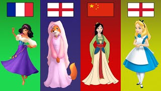 Disney Princess From Different Countries  part 2 [upl. by Neliak]