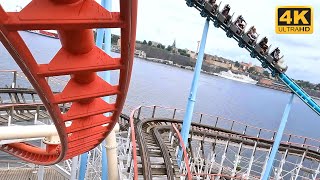 Kvasten Gröna Lund  POV 4K  July 2022  Front Row On Ride Vekoma  Suspended Family Coaster [upl. by Chinua]