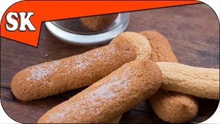 LADYFINGER biscuits  Sponge Fingers  Savoiardi for Trifle or Tiramisu [upl. by Kinsler258]