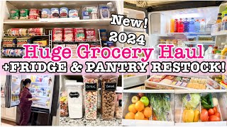 HUGE GROCERY HAUL 2024  FRIDGE RESTOCK amp PANTRY ORGANIZATION  KITCHEN CLEANING amp ORGANIZING [upl. by Carmela]