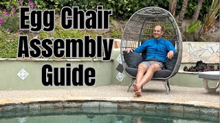 How to Assemble the Best Choice Products Wicker Egg Chair [upl. by Prosper]