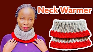 Crochet Easy CowlNeckWarmer  Simple How To Tutorial Easy For Beginners [upl. by Narut]