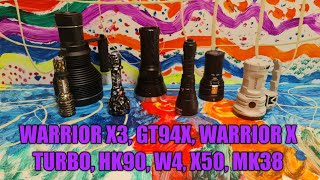 Olight Warrior X3 and X Turbo Lumintop GT94X HaikeLite HK90 Weltool W4 Acebeam X50 Manker MK38 [upl. by Mahon]