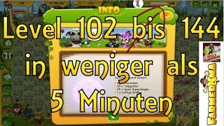 Farmerama  Level 102 bis 144 auf der Farm in weniger als 5 Minuten [upl. by Danielson]