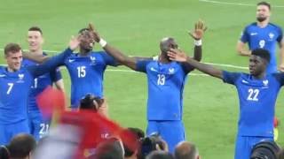 Le Clapping de léquipe de France après la victoire ● Germany vs France ● 12 Final Euro 2016 [upl. by Kata]