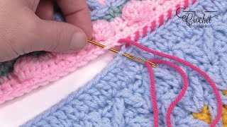 Left Hand How to Whip Stitch  EASY  The Crochet Crowd [upl. by Hess340]