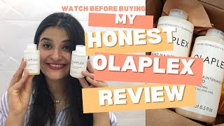 MY HONEST OLAPLEX REVIEW  SHAMPOO AND CONDITIONER  BOND MAINTENANCE  SANA’S GLAM LIFE [upl. by Mosora]