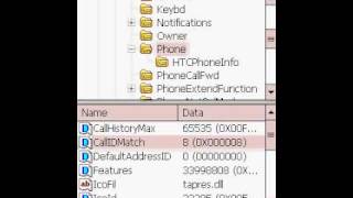 Edit der Registry Windows Mobile 6  CallerID [upl. by Eldnik]